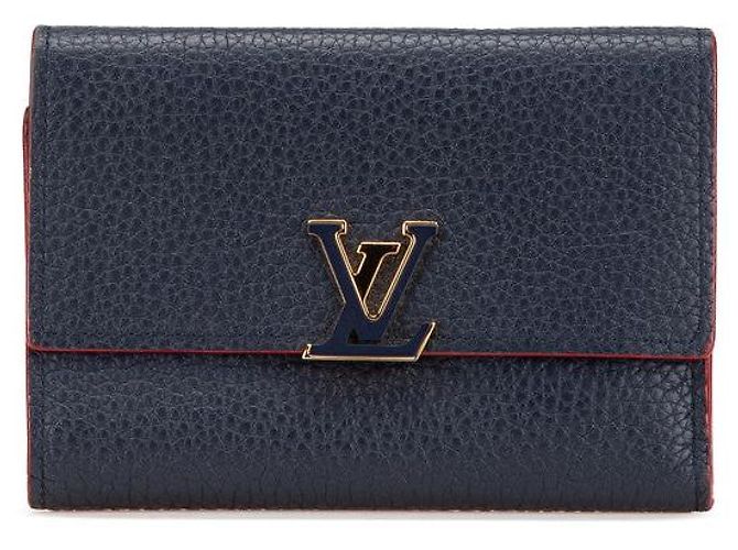 Cartera Capucines de cuero Taurillon Louis Vuitton Azul