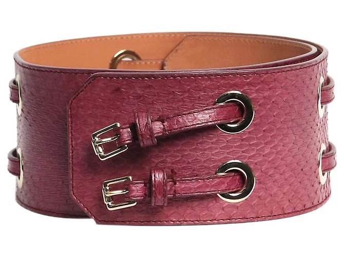 Jimmy Choo Lila Schlangen-Effekt Gürtel