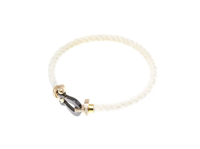 Fred Force 10 LM Large Size Half Diamond Charm Bracelet