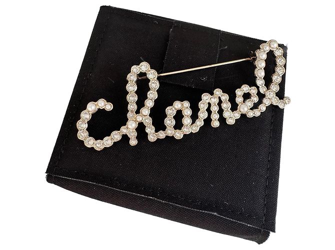 Coco Crush Chanel Spilla CC D'oro Metallo