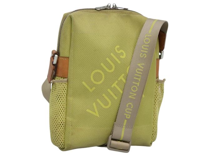LOUIS VUITTON Borsa Weatherly LV Cup Damier Geant Gialla M80636 LV Auth BD482 Giallo