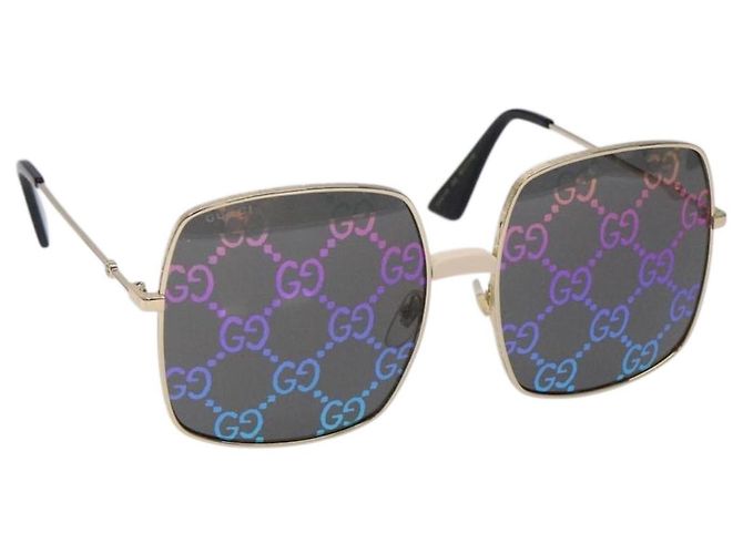 Occhiali da sole GUCCI GG Plastica Oro 127736M Auth 127736M D'oro