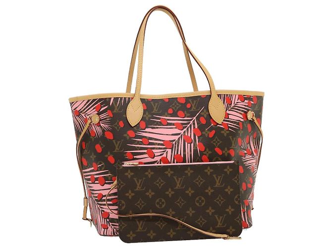 LOUIS VUITTON Bolsa Tote Neverfull MM Monogram Jungle Dot M41979 LV Auth 67490SV Monograma