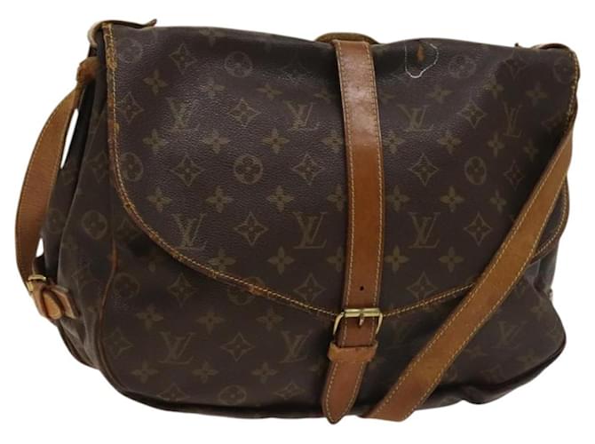 LOUIS VUITTON Monogram Saumur 30 Shoulder Bag M42256 LV Auth 131254 Cloth  ref.2374419