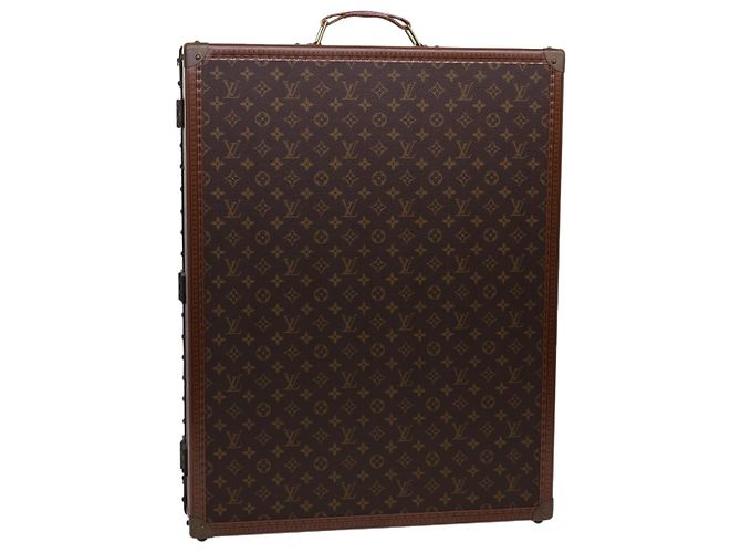 LOUIS VUITTON Sapatos Gemine Monogram Trunk M21626 LV Auth 41008SV Monograma