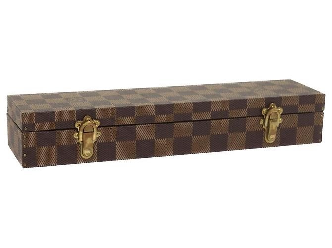 ESTUCHE PARA RELOJES Damier Ebene LOUIS VUITTON Auth yk8757SV