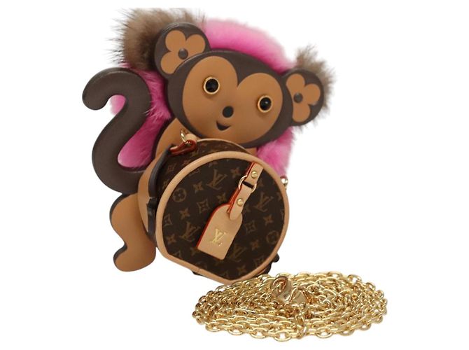 COLLANA MONKEY IN CATENA PER IL CORPO MONOGRAMMA LOUIS VUITTON Marrone LV Auth BA270SAV