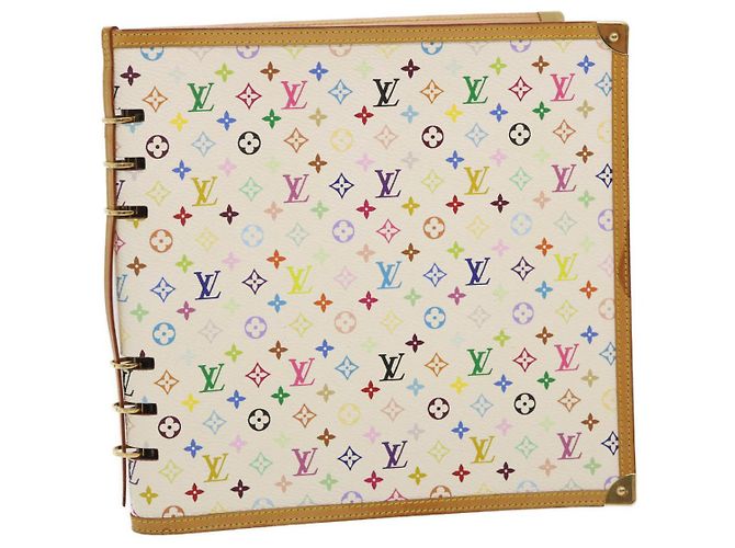 NOTIZBUCHDECKEL VENDREDI MONOGRAM MULTICOLOR LOUIS VUITTON WEISS LV Auth am474bAV Weiß