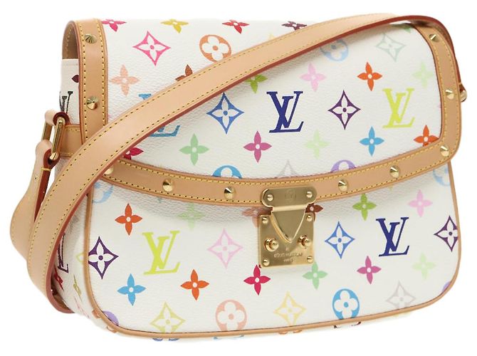 LOUIS VUITTON Schultertasche Sologne Monogramm Multicolor Weiß M92661 Auth 90289SM