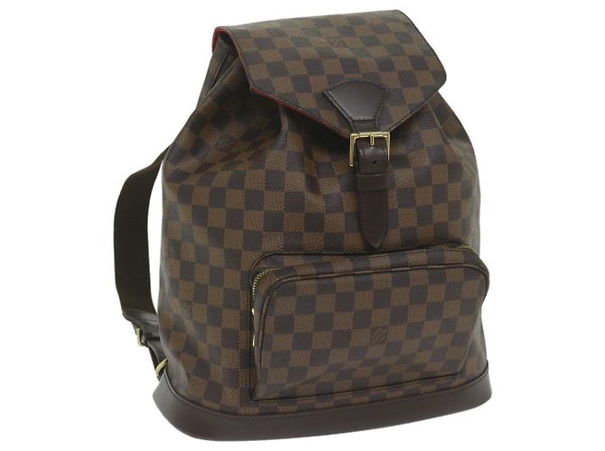 LOUIS VUITTON Damier Ebene Montsouris GM Backpack N51139 LV Auth am5291SAV