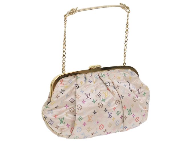 LOUIS VUITTON Monogramm Multicolor Omoniere Handtasche Weiß LV Auth 62290SV