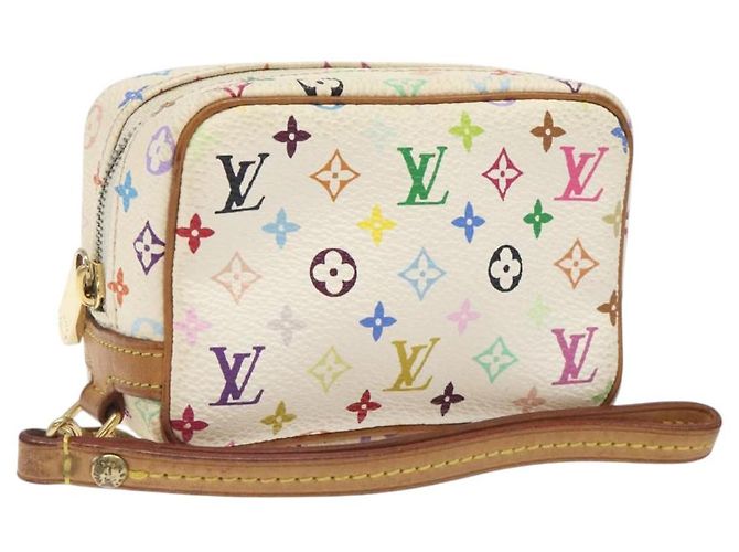 LOUIS VUITTON Monogram Multicolor Wapity Tasche Weiß M58033 Auth 116230