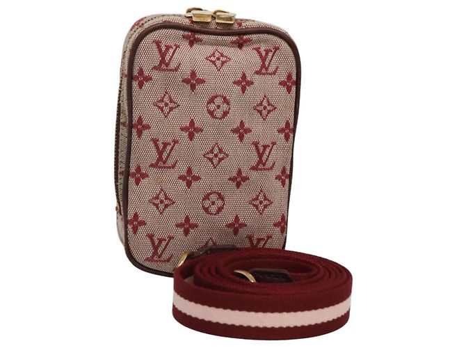 LOUIS VUITTON Monogram Mini Usu Digitale Tasche Rot M60001 LV Auth KD445