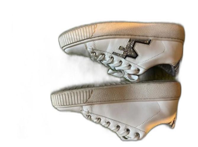 Serafini White Leather Sneakers Size 38