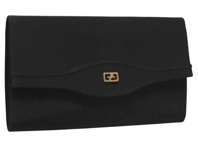 Borsa a mano Gucci in nylon nero e oro Auth ep9712 D'oro