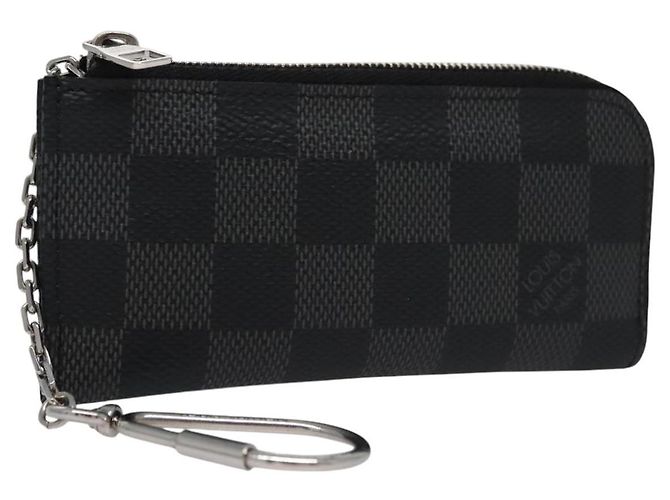 LOUIS VUITTON Pochette Cles Damier Graphite Porta Moedas N61235 LV Auth KD220V Damier ebene