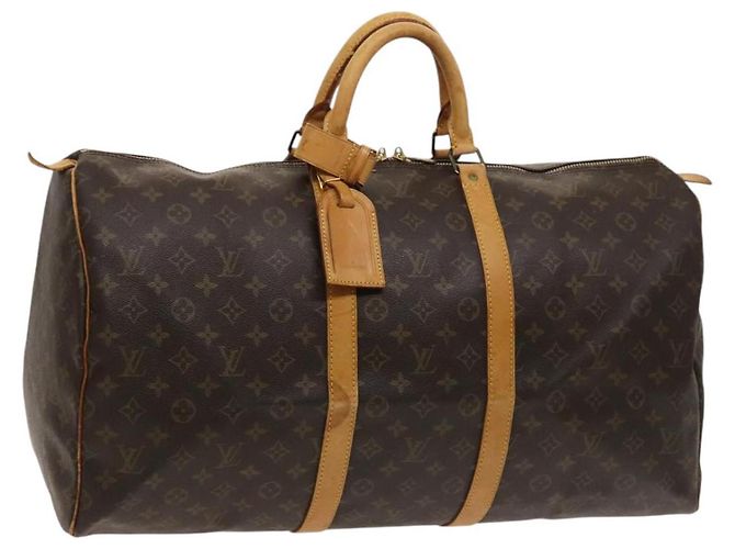 LOUIS VUITTON Bolsa Boston Monogram Keepall 55 M41424 LV Auth 123478 Monograma