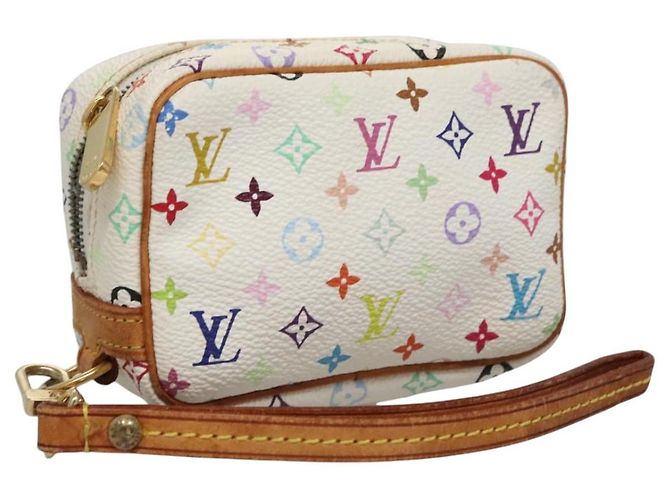 LOUIS VUITTON Pochette Wapity Monogram Multicolore Bianca M58033 Auth 114598V Bianco