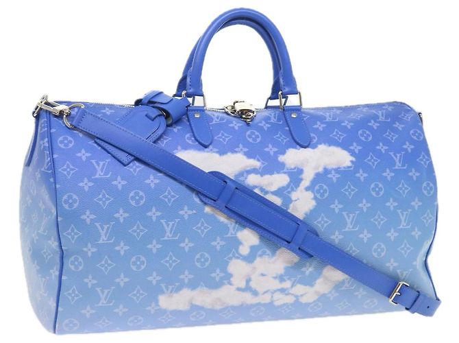 LOUIS VUITTON Bolsa Keepall Bandoulière 50 Monogram Clouds M45428 LV Auth 56645S