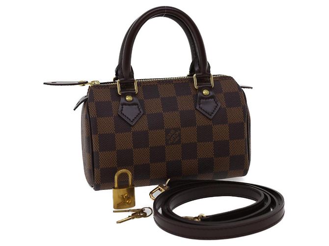 LOUIS VUITTON Mini Speedy Handtasche Damier Ebene M41534 LV Auth 25202SM