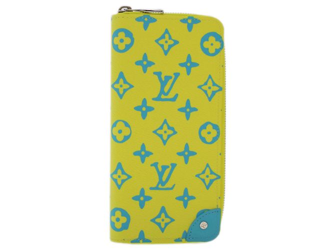 LOUIS VUITTON Playground Zippy Wallet Vertical Wallet Yellow M82005 Auth 48507SM