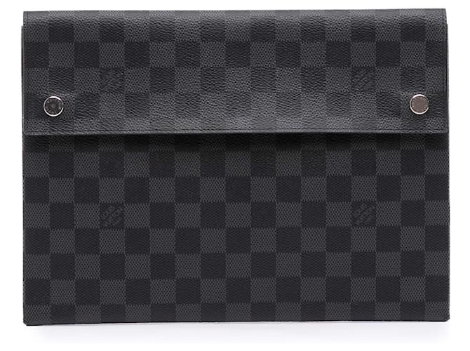 Pochette GM Alpha Damier Graphite Preto Louis Vuitton Lona  ref.2376709