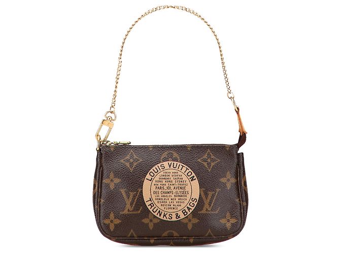 Mini Pochette Accessoires Louis Vuitton aus braunem Monogramm