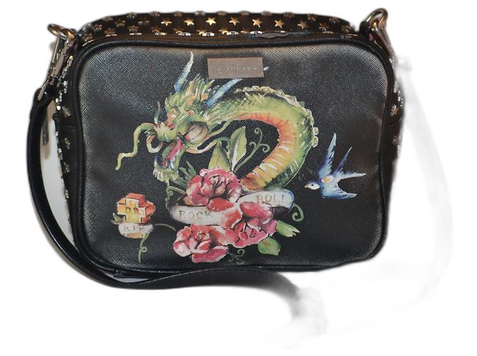 John Richmond Patterned Leatherette Shoulder Bag Multiple colors