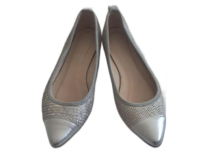 Escada Silver Synthetic Pumps Silvery