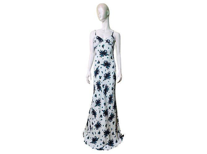 Autre Marque Vestido Maxi de Seda Rebecca De Ravenel Multicolor