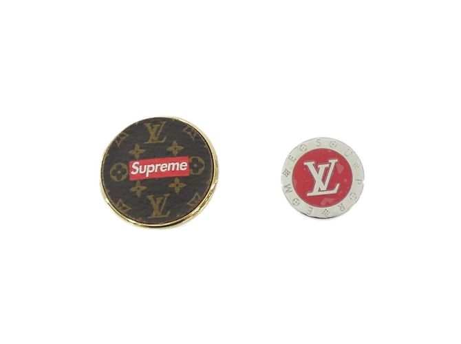 Louis Vuitton Monogram Brosche Set MP2076 Braun Rot