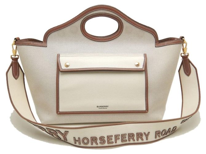 Bolsa tote pequena e macia da Burberry