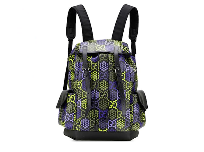 Gucci GG Psychedelic Large Backpack Black Multiple colors Leather Plastic  ref.2377684