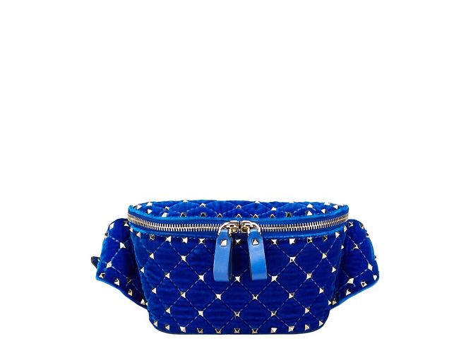 Sac taille Valentino Rockstud Bleu
