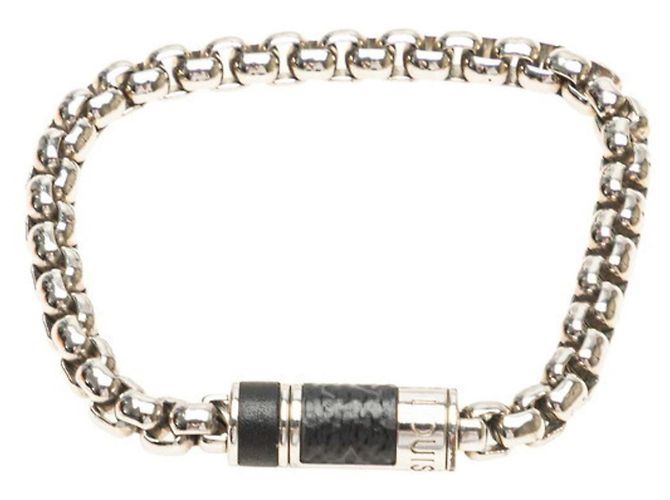 Bracciale a Catena Monogram Eclipse Louis Vuitton Nero Argento