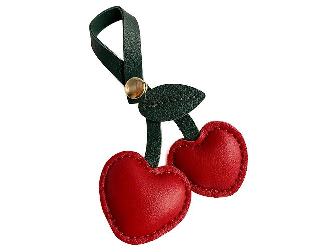Autre Marque Charm PU Leather Cherries