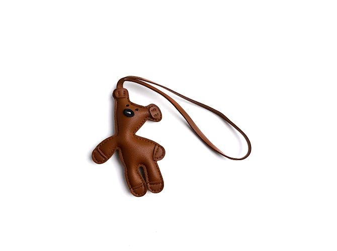 Autre Marque Charm PU Leather Bear Brown