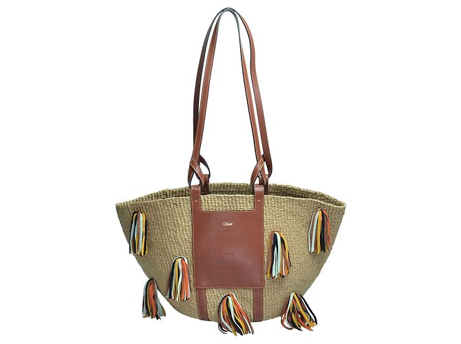 Chloé Borsa grande a secchiello con frange ChloeBrown