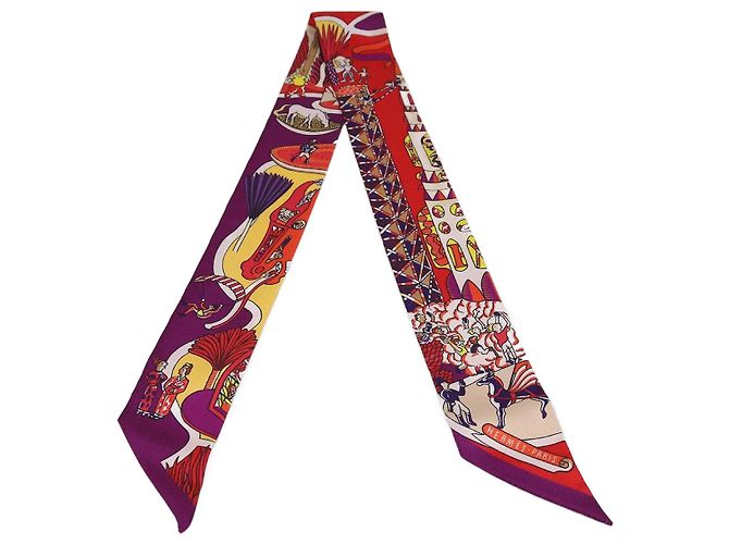 Hermès Hermes Multicolor Exposition Universelle Print Twilly Multiple colors