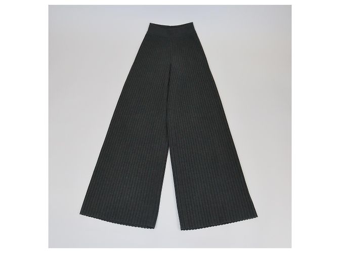 Autre Marque Dunkelgraue Strickhose mit elastischem Bund von Stella McCartney Anthrazitgrau