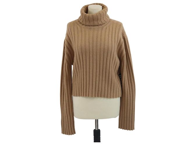 Gucci brauner Langarm-Pullover mit Rollkragen