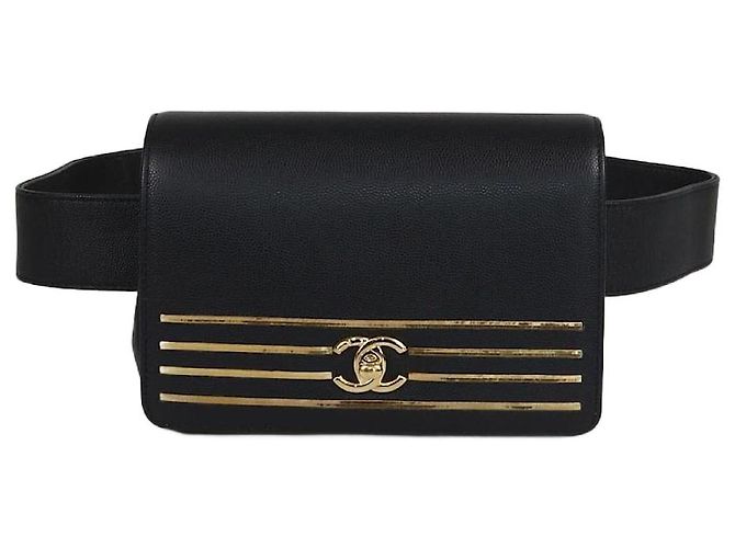 Bolsa de cinto Captain preta da Chanel Preto