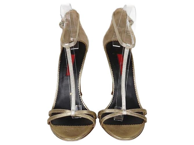 Sandali T-Strap Oro Carolina Herrera