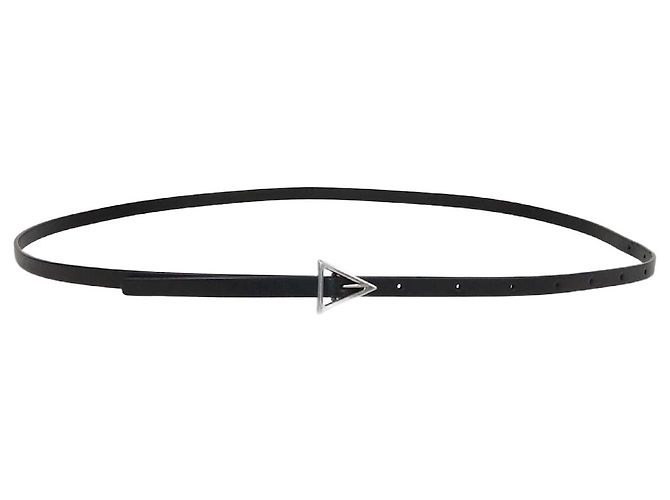 Cinto triangular preto skinny Bottega Veneta