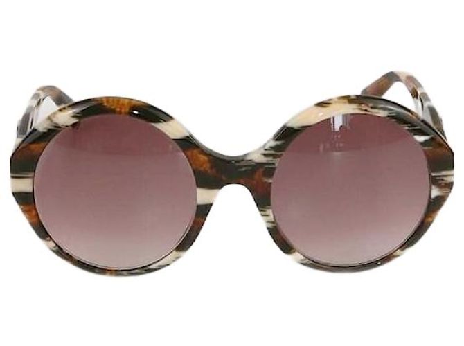 Gucci Multicolor/Burgundy Gradient Round Sunglasses