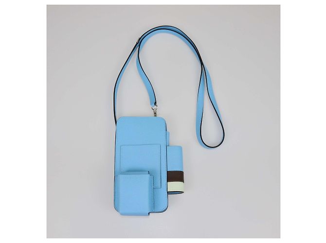 Hermès Hermes Bleu Epsom Hermesway Phone Case Blue