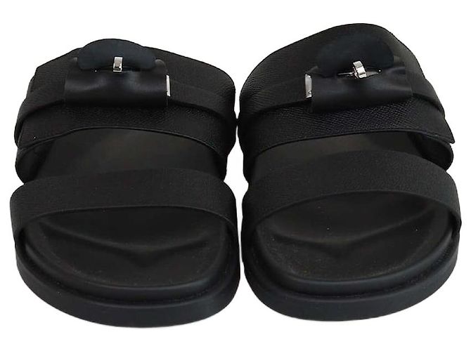 Hermès Hermes Noir Epsom Jackson Sandals Black