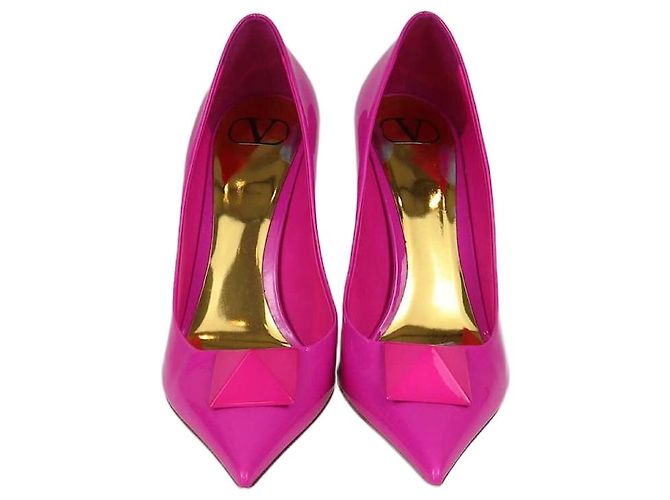 Valentino Pink Patent One Stud Pumps