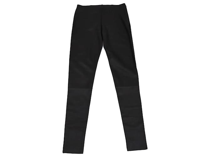 Autre Marque MM6 Maison Martin Margiela Black/Grey Leather Skinny Pants Polyester Viscose Elastane  ref.2380030