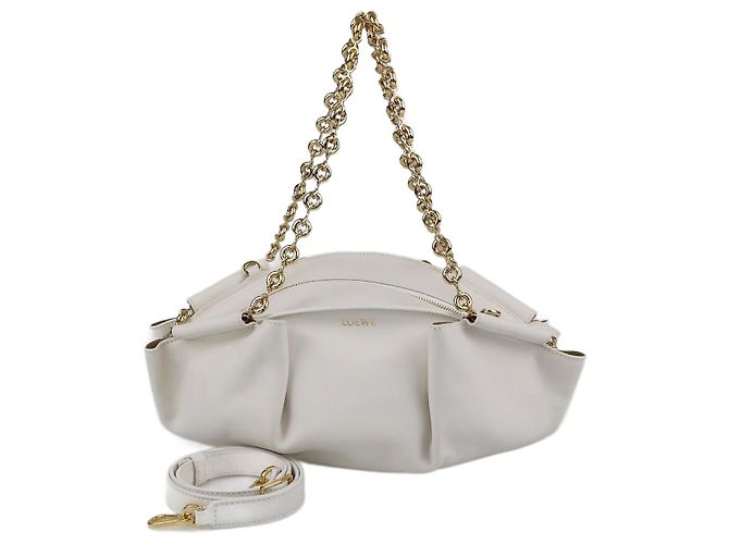 Bolsa de ombro Paseo Chain branca Loewe
